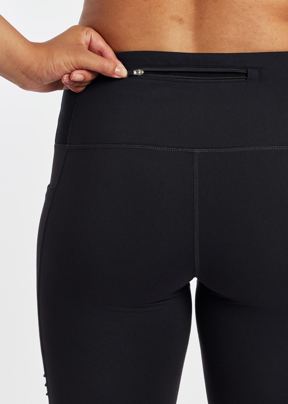 Long Pocket Jogger 8.25-inch shorts in black, back detail