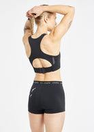 Race Day Sports Bra in Black, back