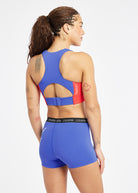 Race Day Sports Bra in Blue Rapids, back
