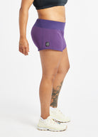 Roga 4" Running Shorts in Purple, side view