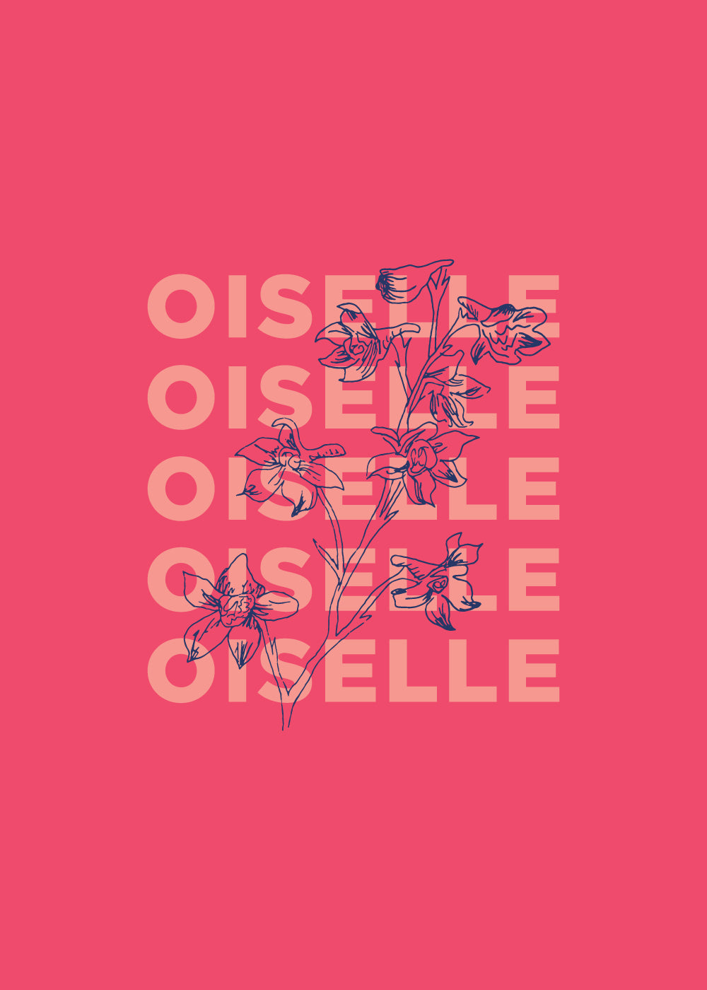 Runner Trucker Hat in Pink Oiselle Print, detail of panel design