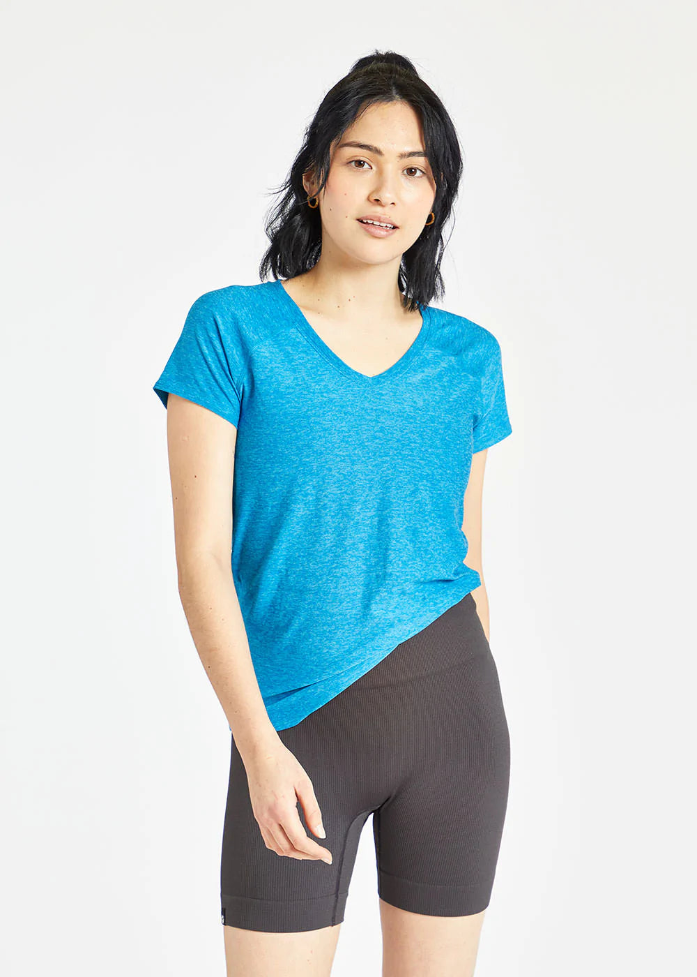 Light Lux V Neck Tee-zoom-4