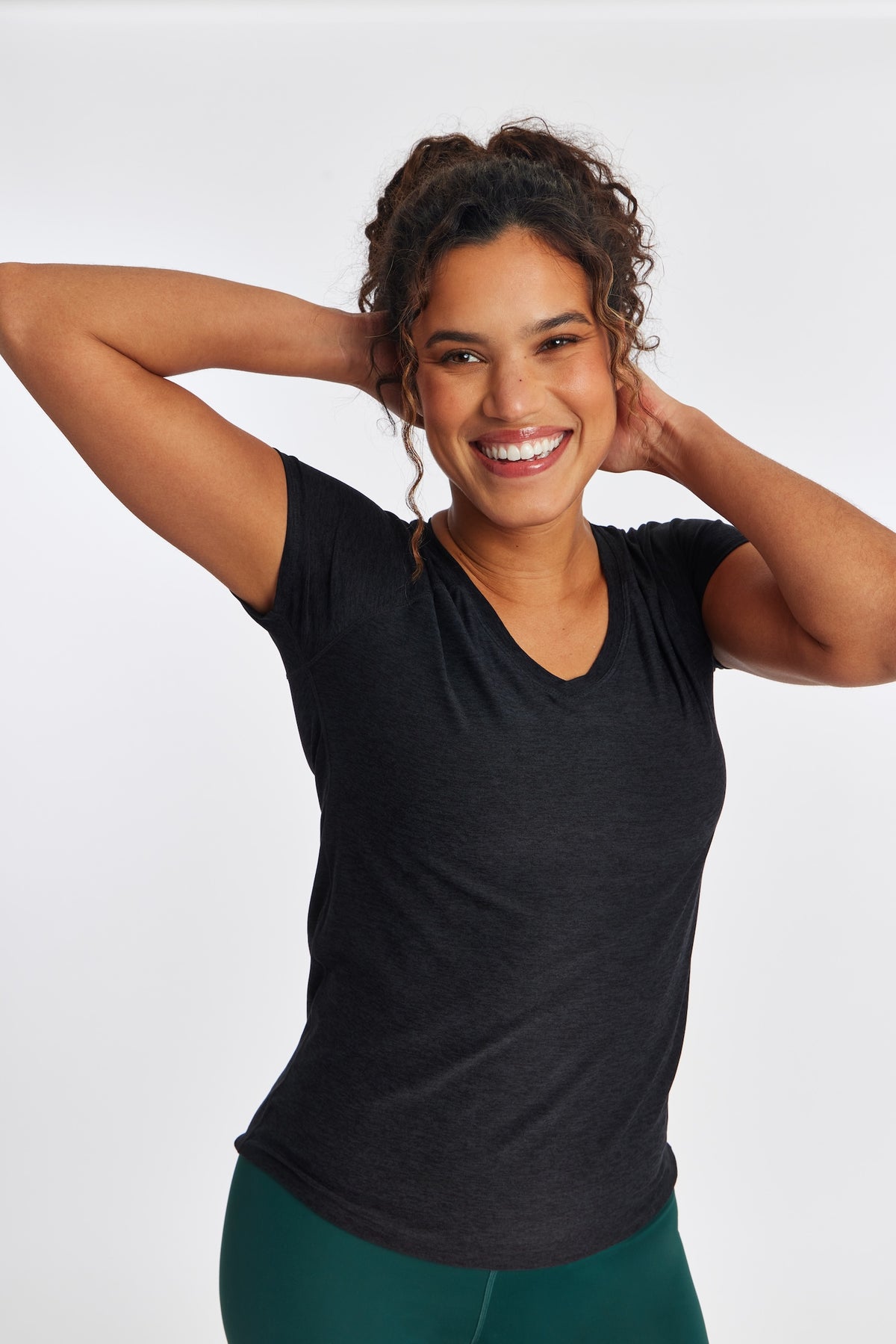 Light Lux V Neck Tee-zoom-3