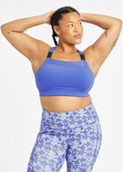Suspension High Impact Sports Bra in Blue Rapids, front view