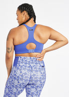 Suspension High Impact Sports Bra in Blue Rapids, back