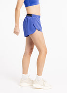 Running Shorts 2.5" inseam in blue, side view