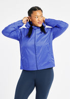 Whirlwind Running Jacket in Blue Rapids, front view