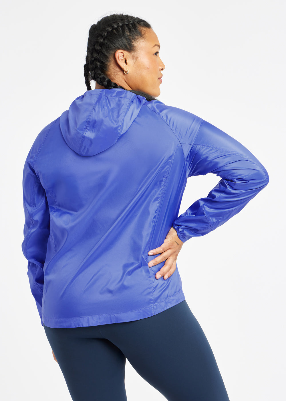 Whirlwind Running Jacket in Blue Rapids, back view
