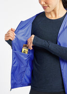Whirlwind Running Vest in Blue Rapids, interior pocket view