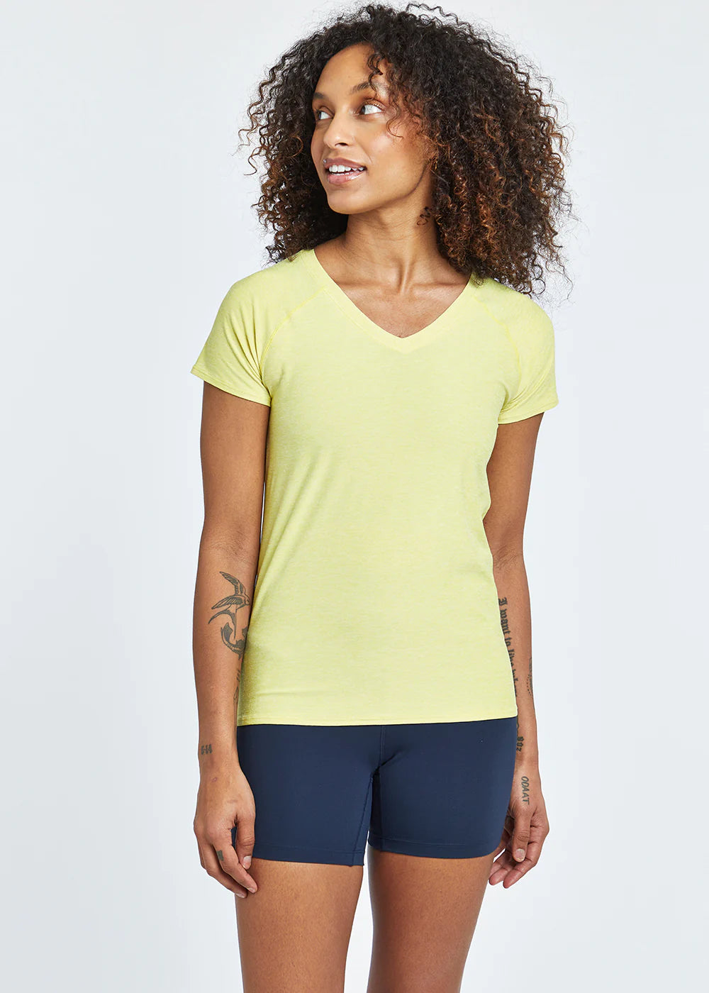 Light Lux V Neck Tee-zoom-6
