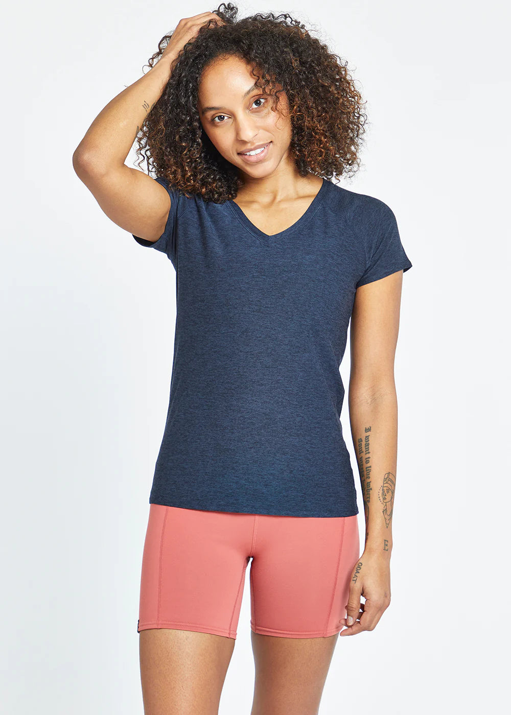 Light Lux V Neck Tee-8