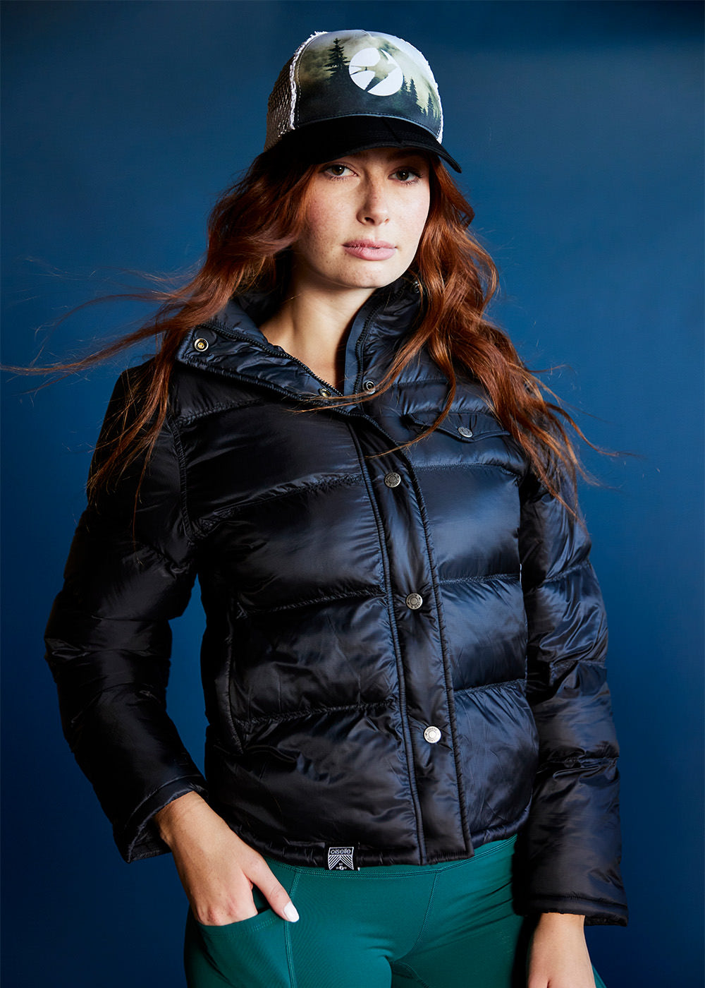 Members Only - Women's Mo Puffer Oversized Jacket - Reflective