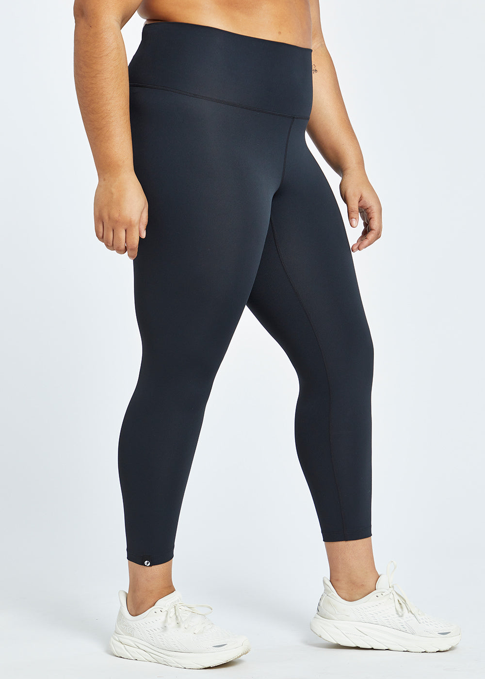 Essential Bird 7/8 length Running Tights in Black, side