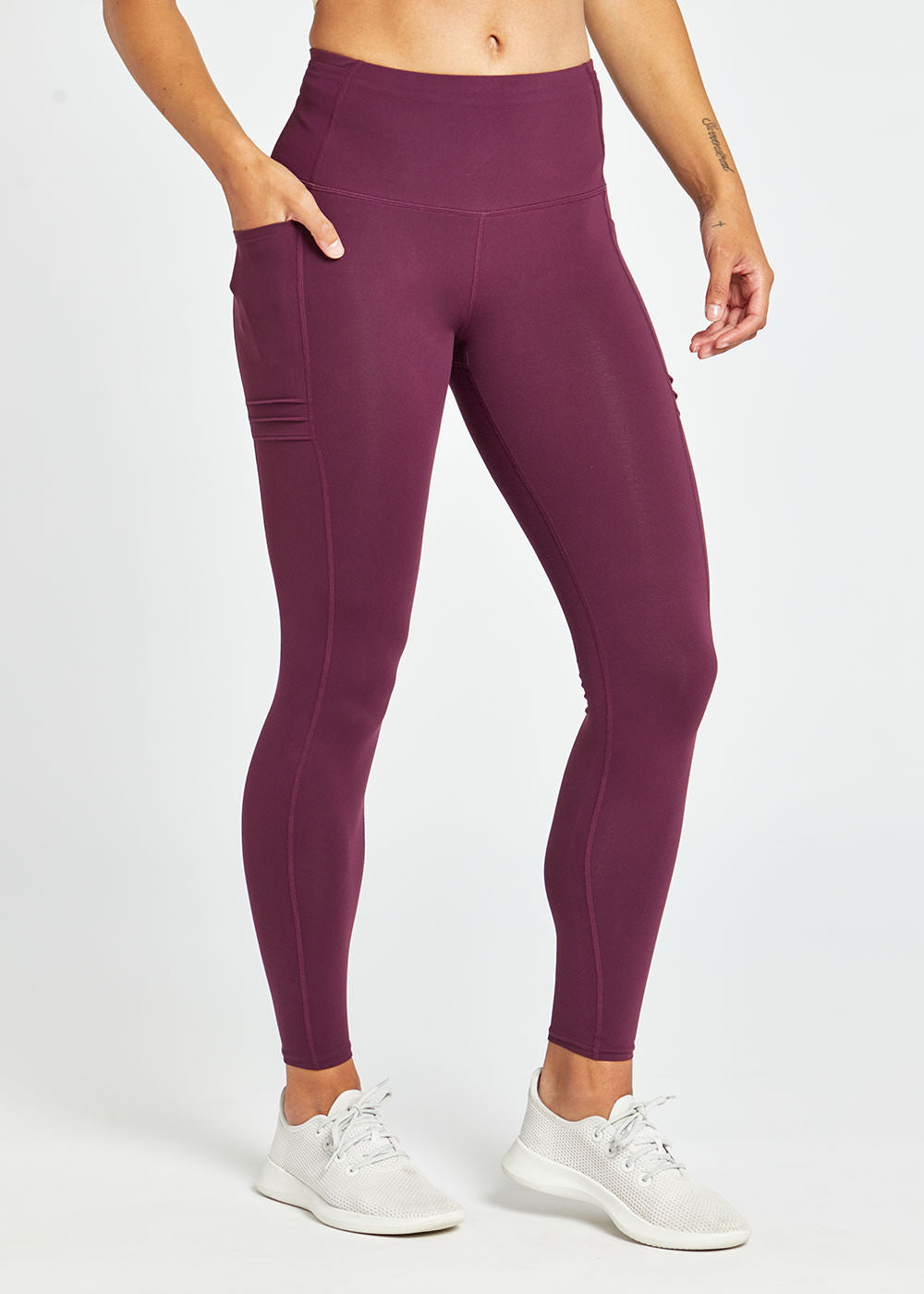 Solid Wide Band High Waist Sports Leggings